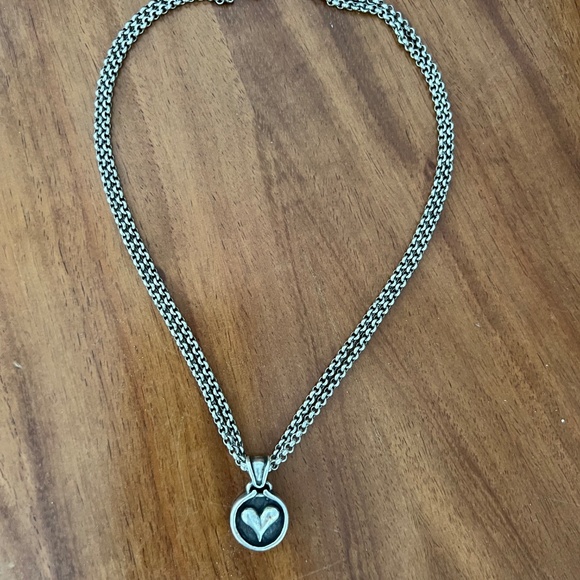Choker Necklace With A Heart Pendant - (8" when clasped) - Picture 7 of 15
